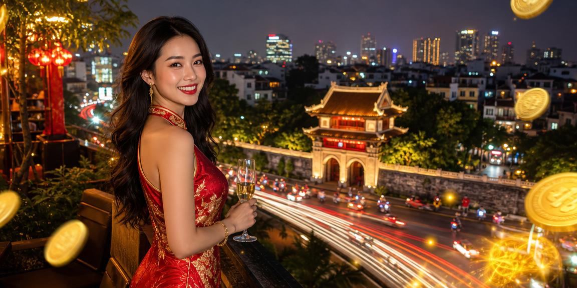 Người dùng Hà Nội đặt cược trực tuyến ban đêm với giao diện neon sáng trên điện thoại