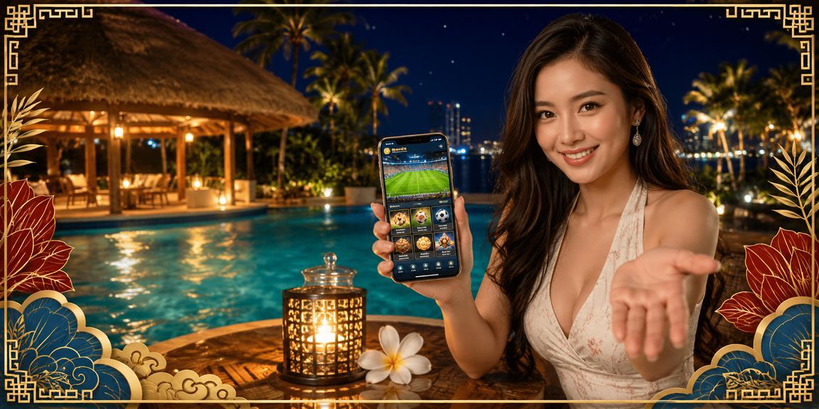 Người dùng Nha Trang trải nghiệm ứng dụng casino trên điện thoại bên bờ biển